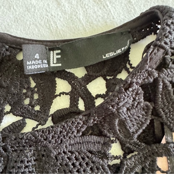 NEW Leslie fay black lace dress - Picture 6 of 7